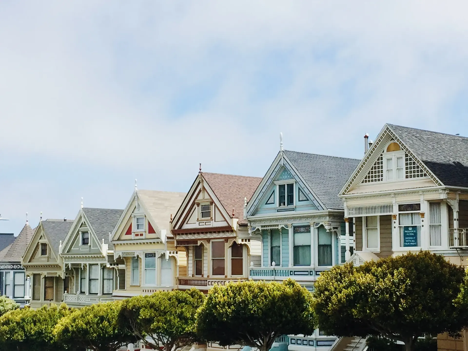 Row of houses with well-kept façades